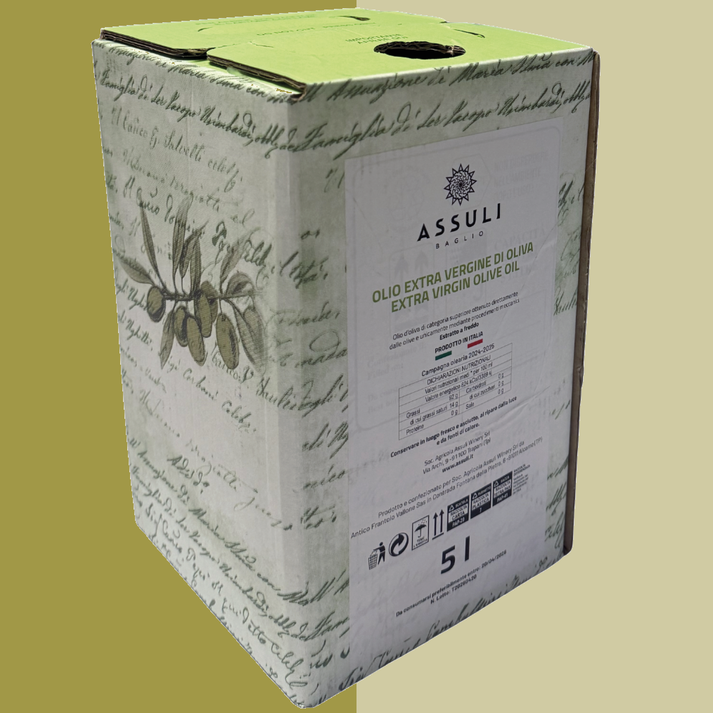 Olio extra vergine di oliva - Bag in box 5L